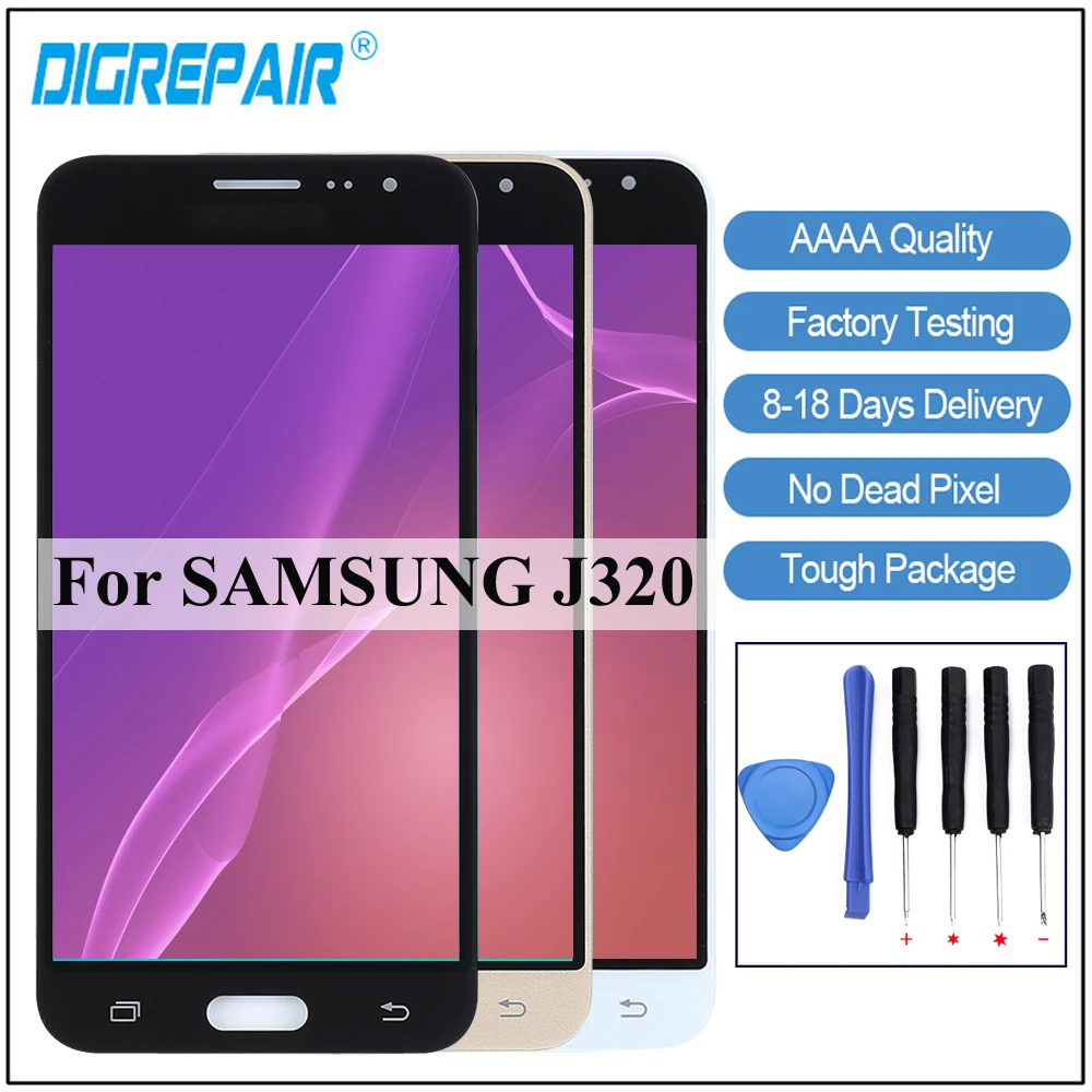 

For Samsung Galaxy J3 2016 J320F J320FN J320M J320H LCD Display Digitizer Touch Screen Assembly Replacements Parts