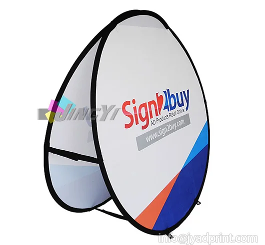 

Free ShippingOutdoor Circle POP Up Frame Banner, Full Color Printed Your Graphic & Logo, Metal Steel POP A Frame /size 100X100cm