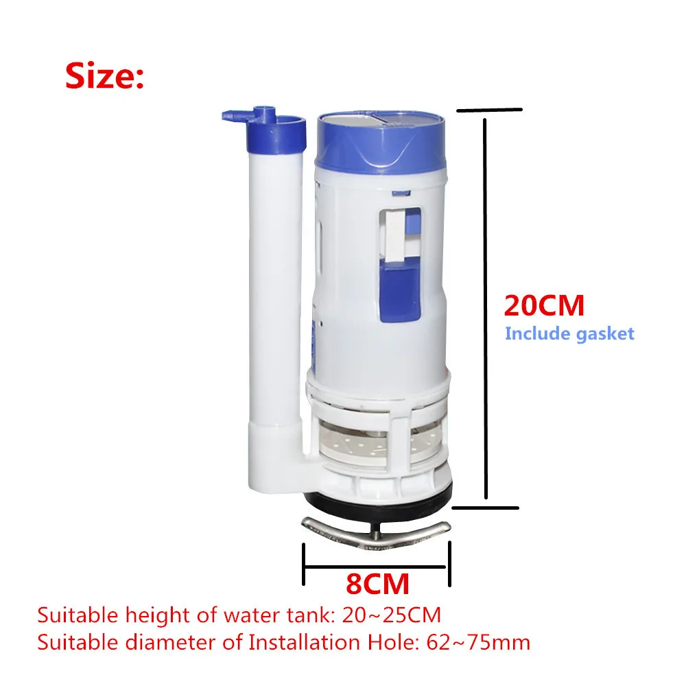 Универсальный туалетных принадлежностей фитинг для резервуара с водой сливной клапан промывочного устройства 20 см