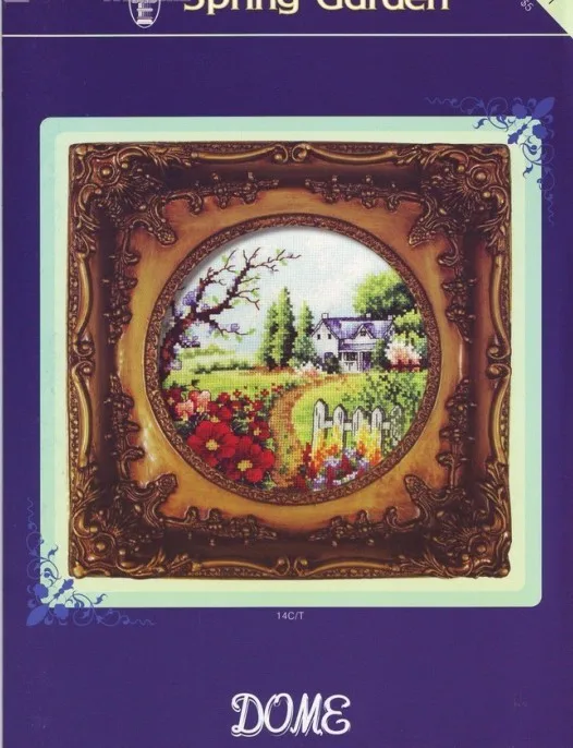 

Top Quality beautiful lovely counted cross stitch kit dome spring garden four seasons flower home house dome