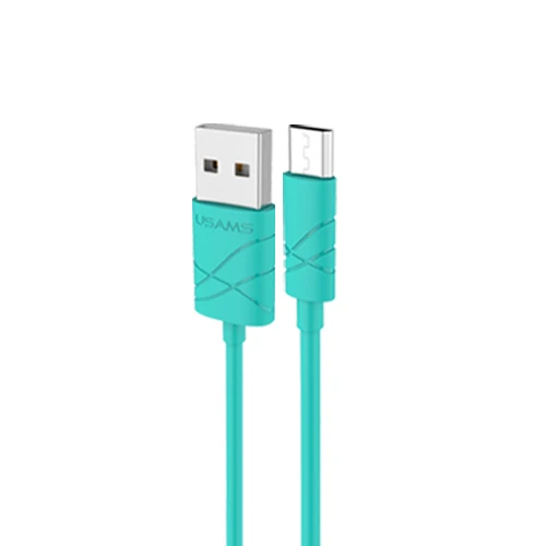 USAMS Кабель Micro Usb 1 м 2А Быстрая Зарядка Мобильного Телефона Android кабель USB Зарядное Дата Кабель Синхронизации Провода для Samsung HTC LG - Цвет: Green