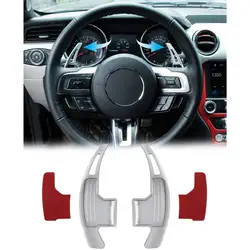 Chuang Qian 2 шт. рулевое колесо тусклый польский сдвиг Paddle Shifter для 2015-2019 Ford Mustang (серебристый)