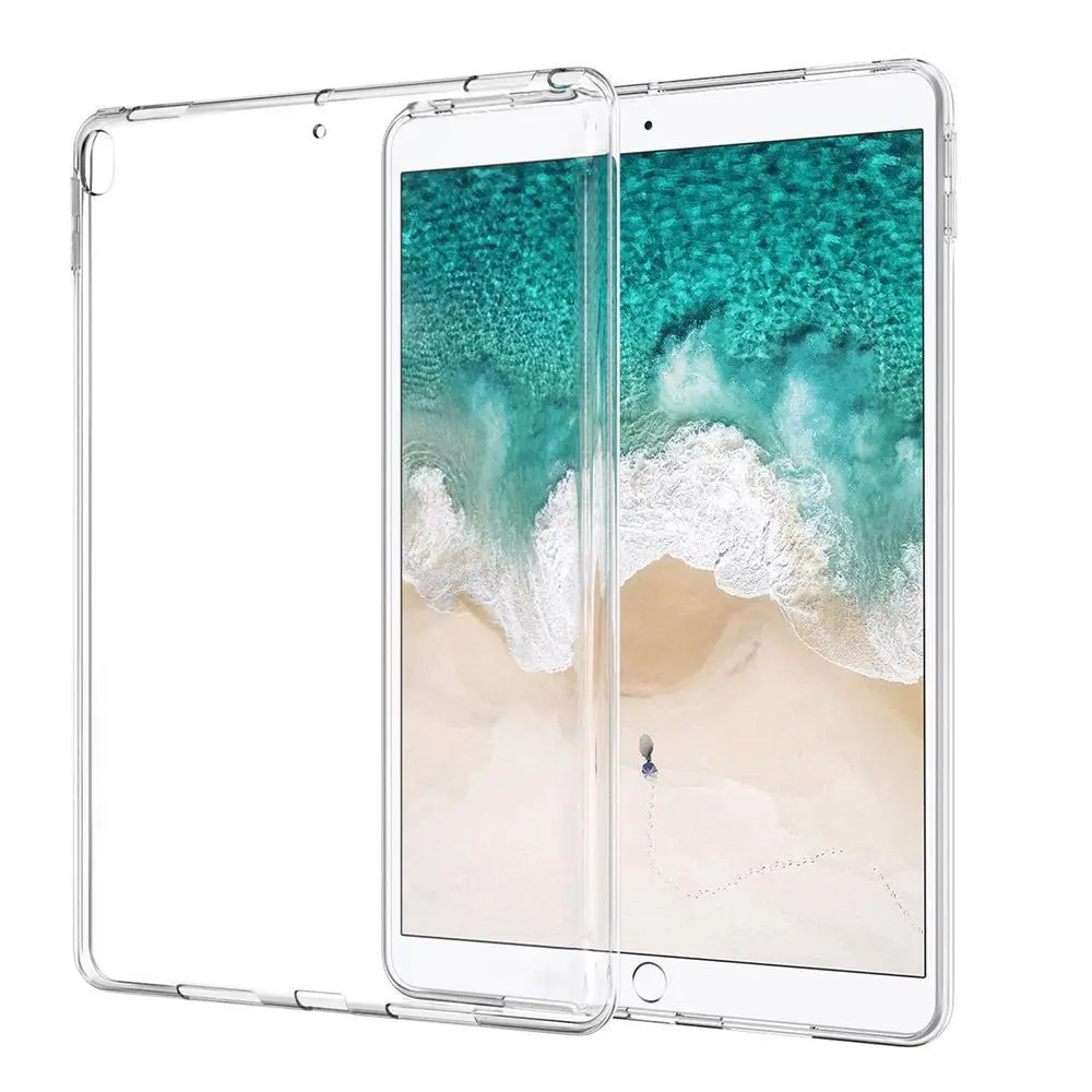 Прозрачный чехол для IPad 2 3 4 5 6 Air 1 Mini Мягкий силиконовый TPU задняя крышка планшета