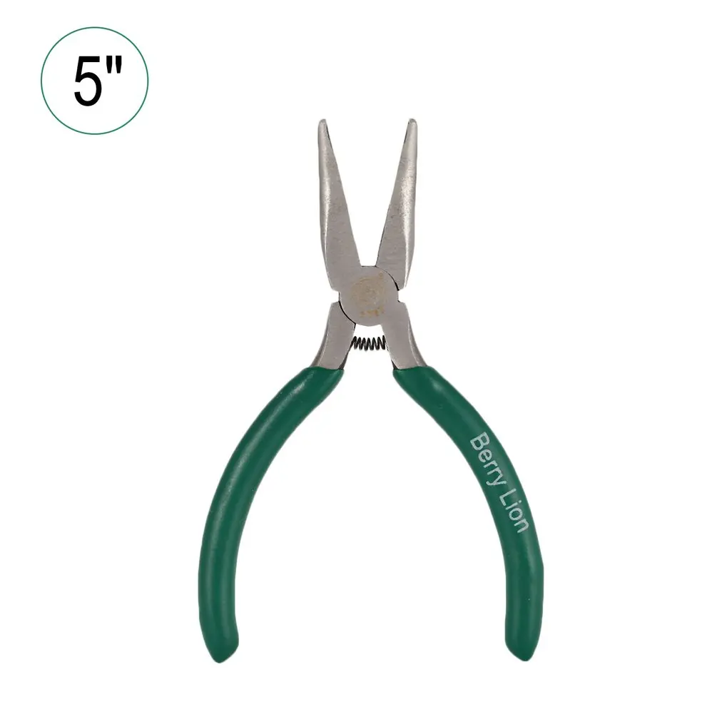 BERRYLION G085 5 externa curva alicates larga aguja curvada Mini Reparación de mano DIY herramienta de precisión artesanal de Pinzas