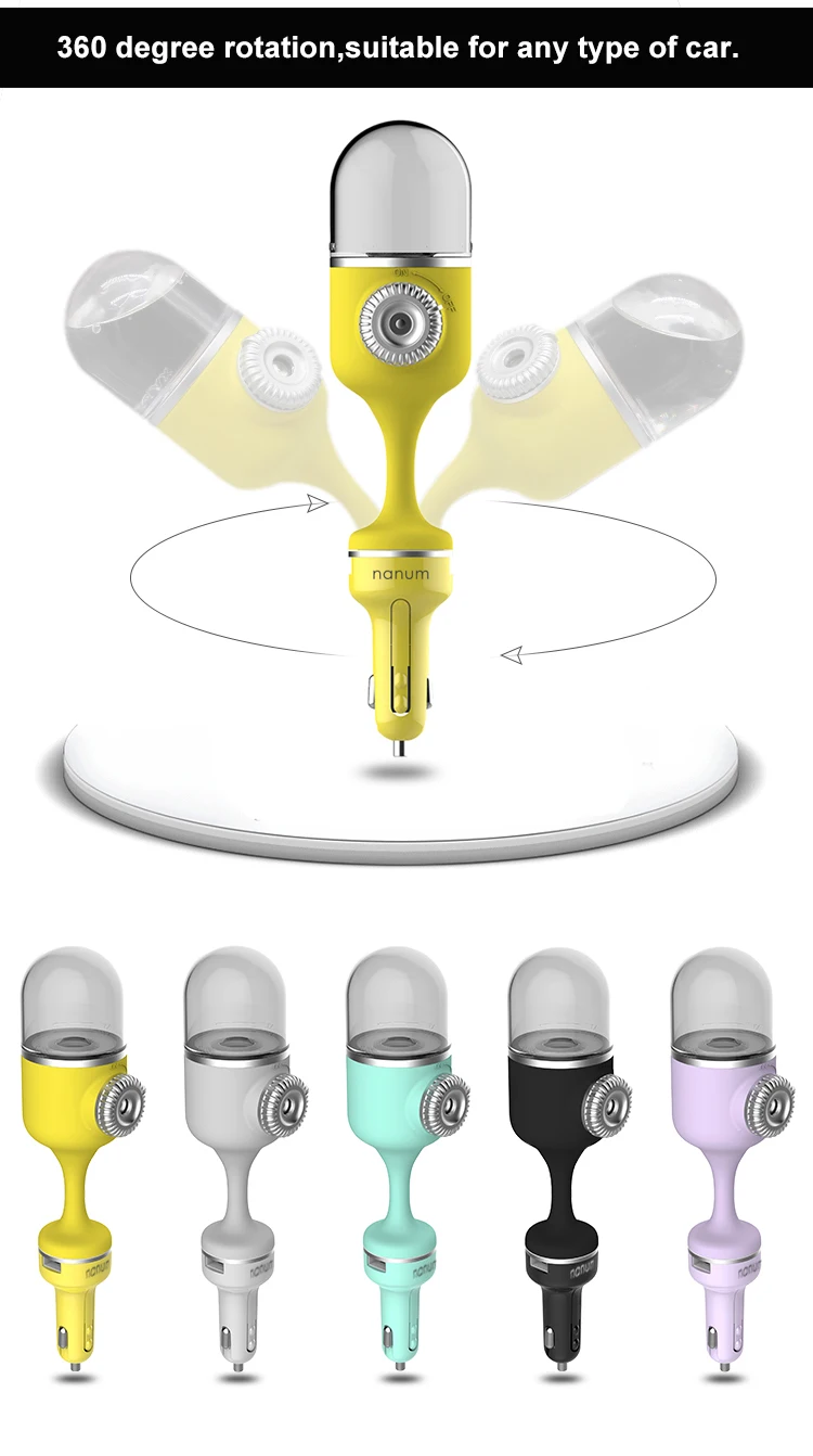 KBAYBO Автомобильный увлажнитель воздуха мини автомобильный Арома эфирные масла диффузор увлажнитель ароматерапия портативный холодный туман очиститель в автомобиле