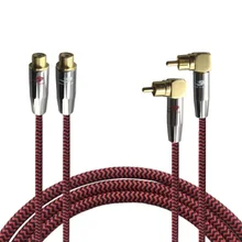 2x RCA Male to 2x RCA Female Audio Extension Cable For Subwoofer Amplifier Speaker TV Receiver