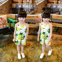 Summer Flower Lace Up Baby Girls Tops Tee Shorts Sets Toddler Infant Sleeveless Tank T Shirts Kids Clothing Sets Beach Wear 2pcs