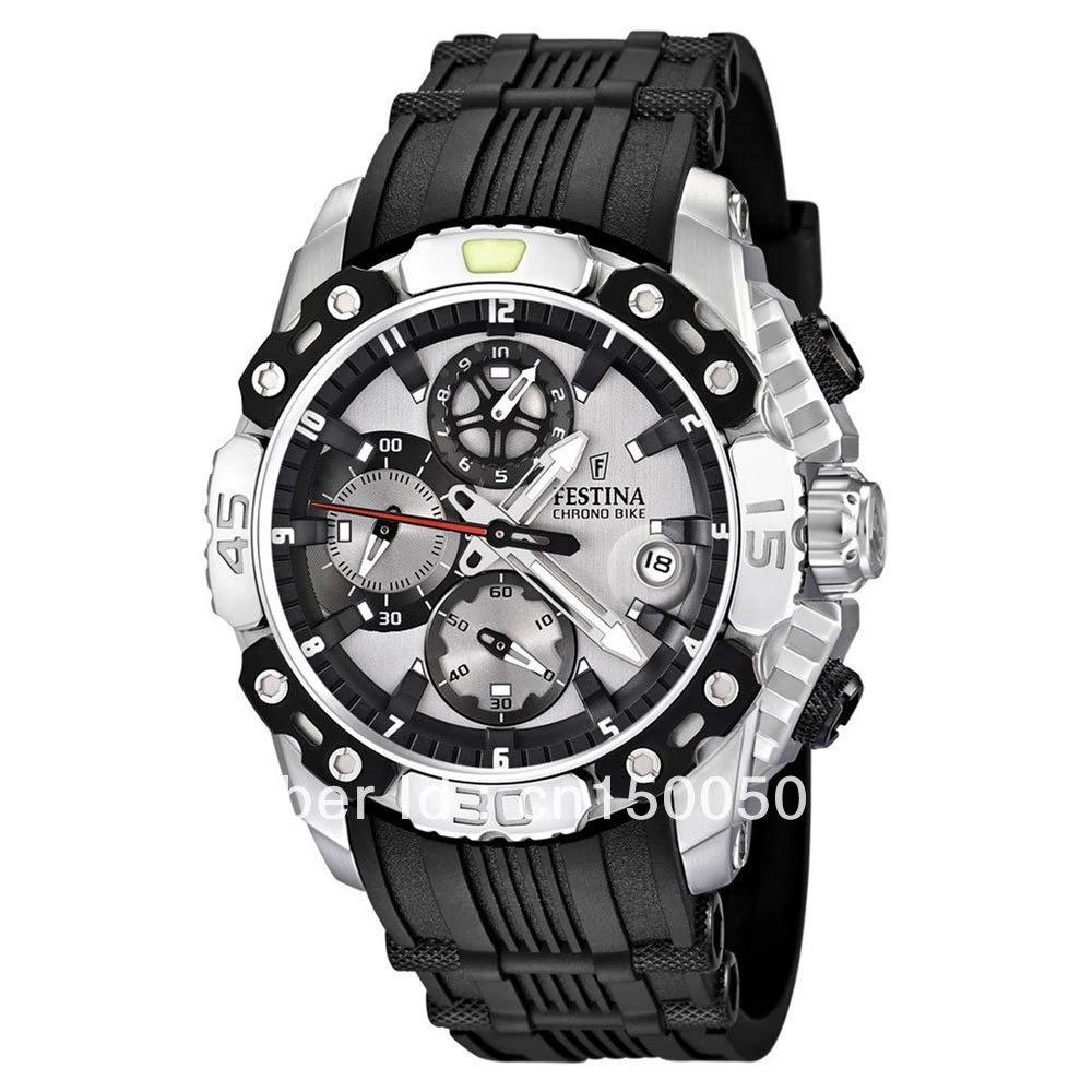 Festina F16543 1 Men's Bike Grey Dial Chronograph Black Rubber Band Quartz  Watch|watch machine|watch redwatches polo - AliExpress