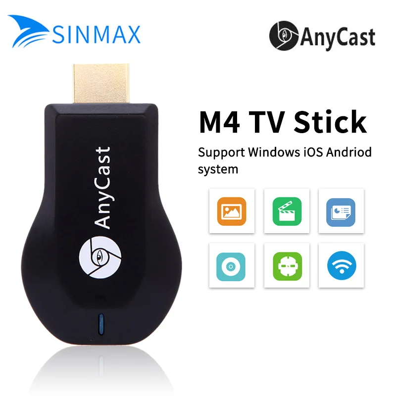 G2/L7/M2/M4 Мини ПК Android Tv Stick Miracast Anycast TV Dongle для apple ios лучше, чем DVB-T2 netflix youtube dvb t2 tv - Цвет: Anycast M4 PLUS