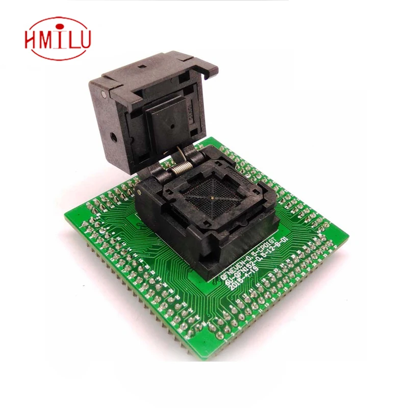 

QFN72 MLF72 IC Pitch 0.5mm IC550-0724-018-G Programming Socket Clamshell Chip Size 10*10 Flash Test Adapter Burn in Socket