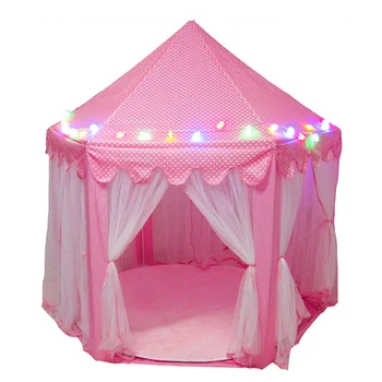 

Play Tent LED Lights Glowing Foldable Play House Castle Portable Folding Luminous Toys Outdoor Ball Tent Gift For Children Kids