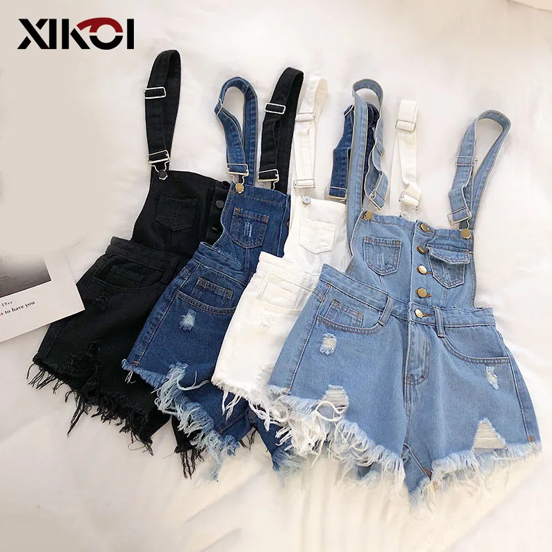 

Summer Rompers Women Denim Jumpsuits Plus Size Short Overalls for Women Cotton Playsuits Roupas Feminina Peto Vaquero Mujer