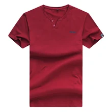 Large size 3 xl – 8 xl men’s T-shirt leisure fashion new short-sleeved cotton v-neck T-shirt brand pure color free shipping