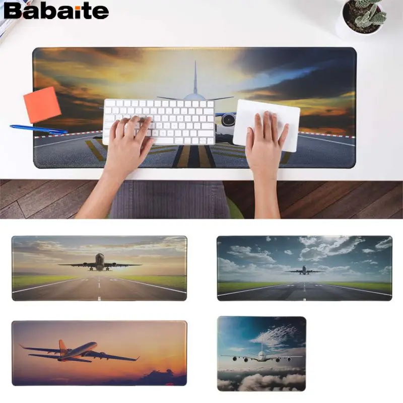 

Babaite Cool New aircraft Natural Rubber Gaming mousepad Desk Mat Free Shipping Large Mouse Pad Keyboards Mat