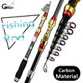 1 8 m 3 6 m Carbon Teleskop Angelrute Tragbare Spinning Rod Pole Reise Meer Boot Felsen Angelrute-in Angelruten aus Sport und Unterhaltung bei