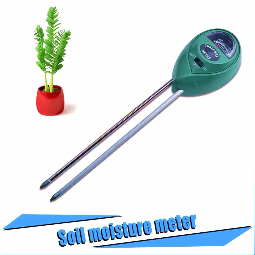 50pcs New 3 in1 (Moisture/Light/PH )Plant Gardening Soil PH Tester