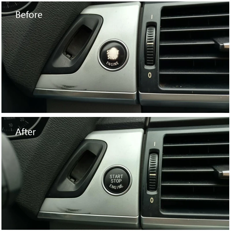 ABS Car Engine Start Stop Switch Button Replace Cover for E60 E70 E71 E90 E92