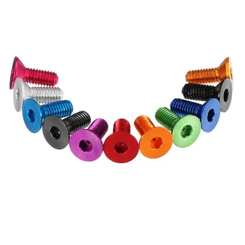 

5Pcs DIN7991 M3*7/10mm Aluminum Alloy Flat Screws Hex Socket Countersunk Head Screws Bolts Anodized Color