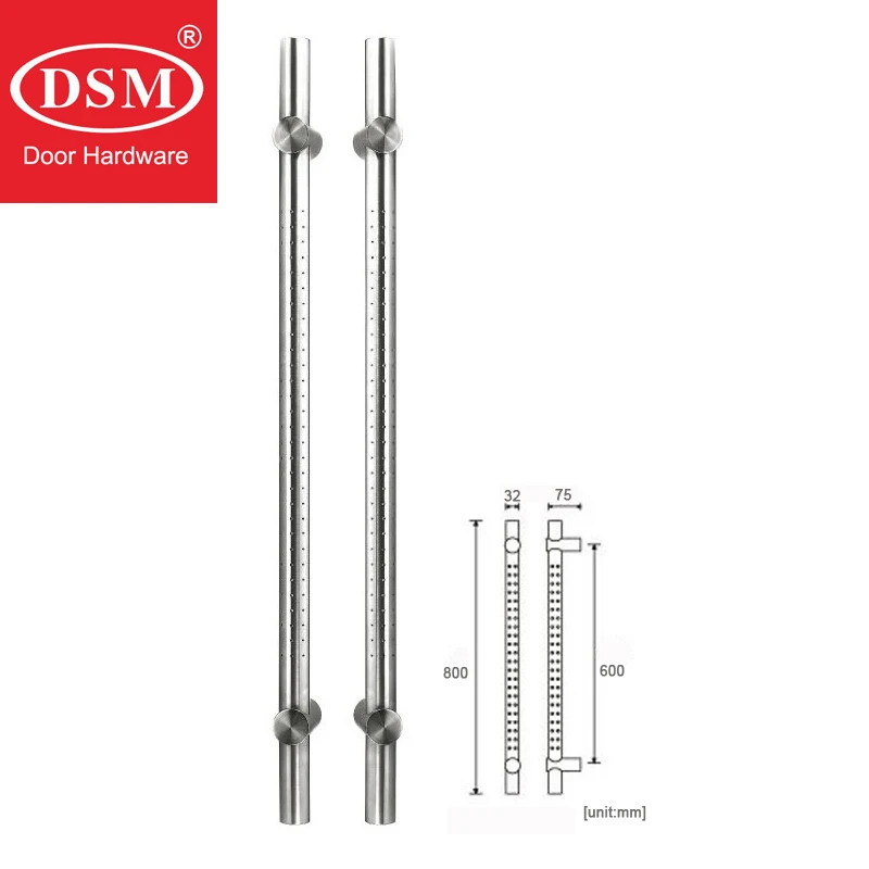 800 мм длина Входная дверная ручка из 304 нержавеющей стали для офиса/магазина стекла/металла/деревянных дверей PA-188
