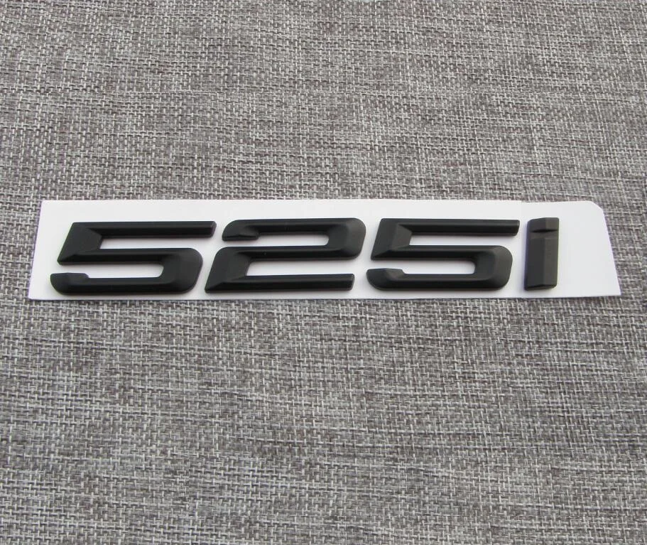 

Black ABS Number Letters Word Car Trunk Badge Emblem Letter Decal Sticker for BMW 5 Series 525i