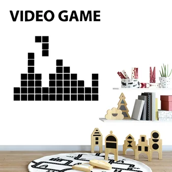 

Fun Tetris Game Wall Sticker For Chrildrens Bedroom Decoration For Kids Room Decoration House Decor Wallpaper