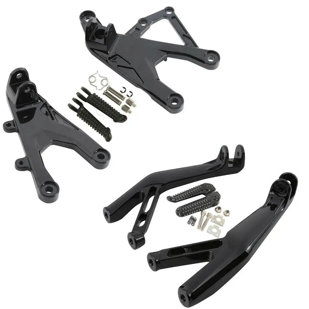 Motorcycle Front Rear Foot Peg Footrest Bracket For Yamaha YZF R1 R1S R1M 2015-2018 2017 2016 | Автомобили и мотоциклы