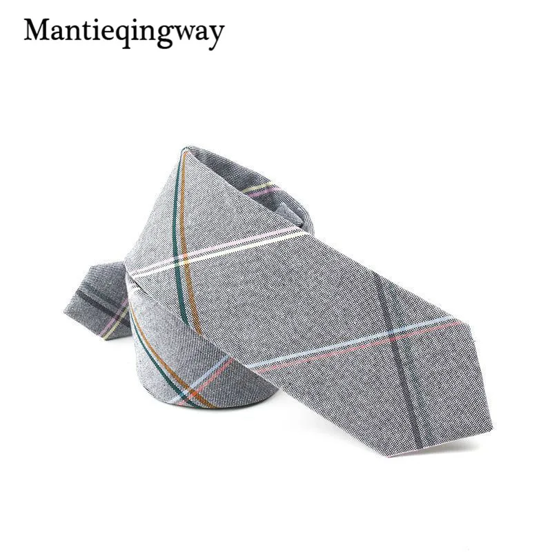 

Mantieqingway 6cm England Style Plaid Tie Bow Ties for Men Women Wedding Neckwear Formal Wear Business Suit Cotton Skinny Tie