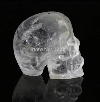 

SUIRONG---402+++ Natural Clear Quartz Crystal Skull Crystal Healing Reiki