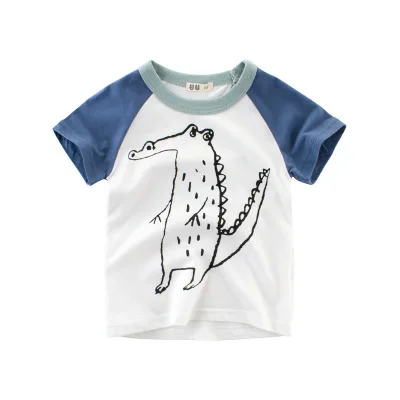 Xiaying Smile/Детская летняя футболка с короткими рукавами для мальчиков детская одежда Chaobao доступна - Цвет: Color 1