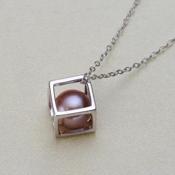 

925 Sterling Silver Pearl Pendant Hot Cheap Necklace Pendant Findings Jewelry Parts Fittings Women Accessories, 3pcs/lot