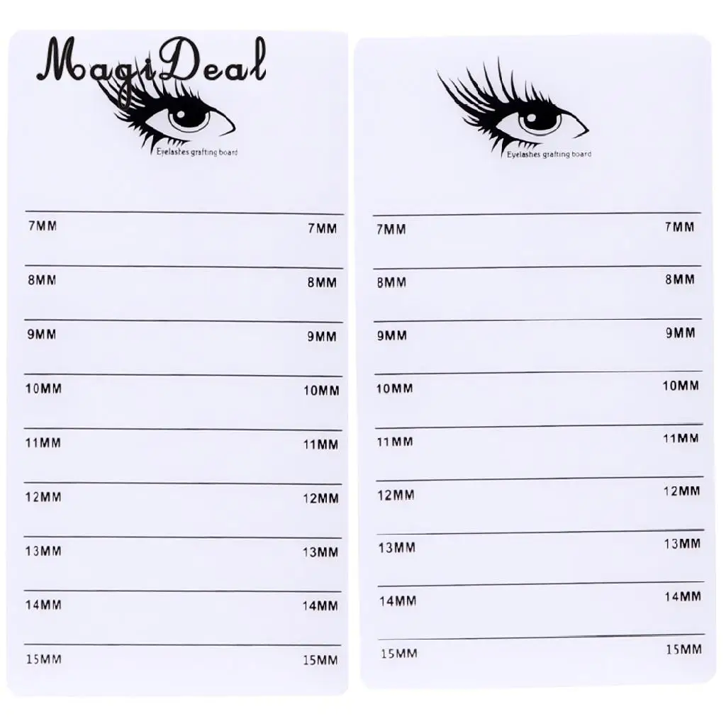 

Kesoto 2pcs Durable Professional Hard Lash Holder White Acrylic Eyelash Extensions Grafting False Lashes Plate