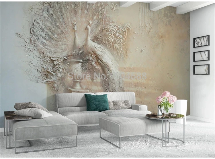 Home Decor Wallpapers, Sala, TV, Sofá, Estudo, Retro, Estilo Europeu