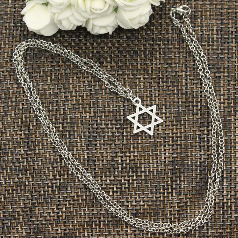 New Fashion Pendant Star Of David Shield Choker Charm Short Long DIY Necklace Factory Price Handmade Jewelry
