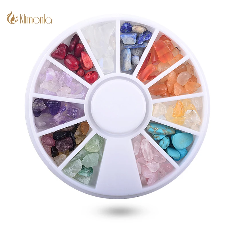 

1 Wheel Acrylic Rhinestones Nails Art Decorations Irregular Decorations Natural Crystal Agate Stone for Nail Art Design Manicure