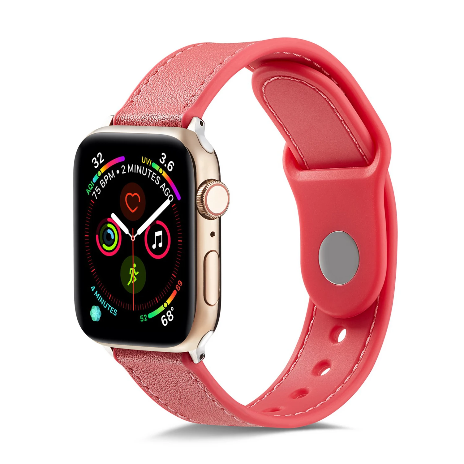 

wrist Bracelet Genuine Leather Loop silicone for Apple Watch Band for iwatch 4 3 2 1 38mm 42mm 40mm 44mm Strapseries 5