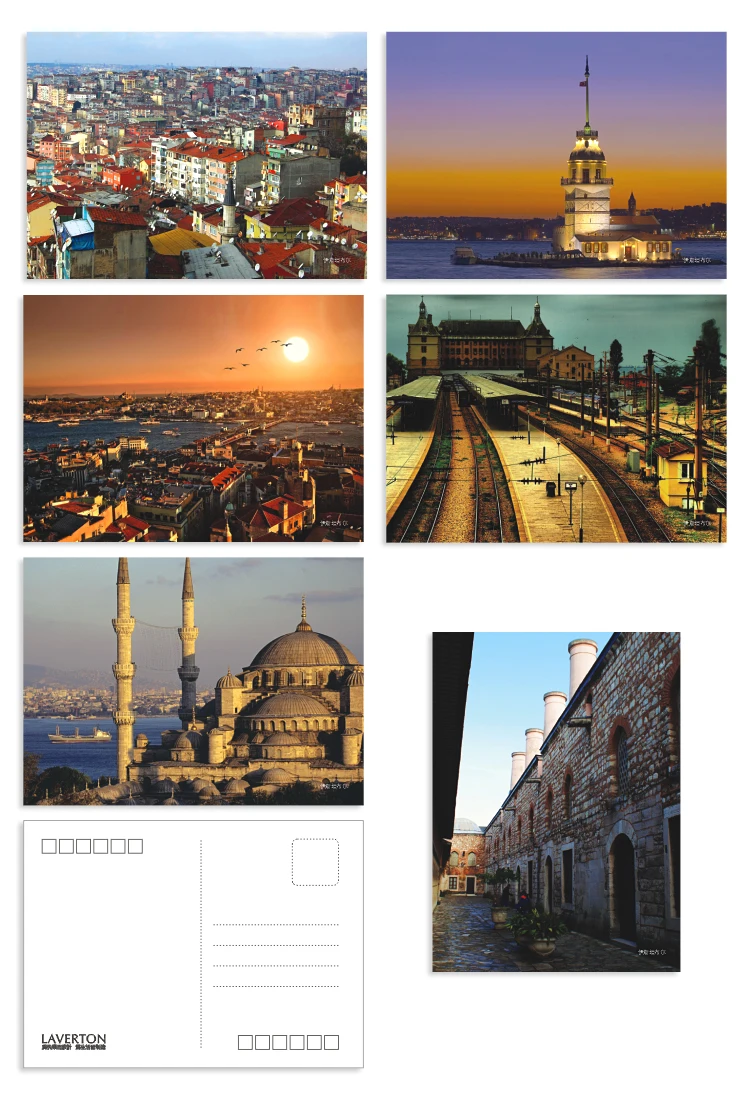 

6pcs/lot Istanbul beautiful landscape christmas greeting cards postcards set/Gift Card/Blessing invitation Post card YH-1108