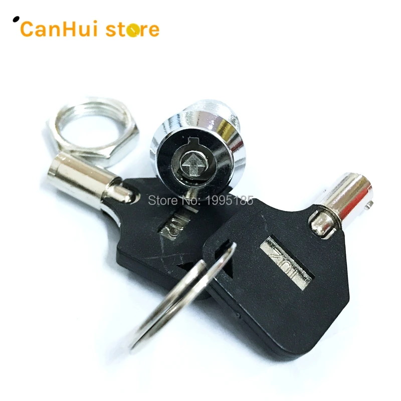 

1PCS 12MM Stainless Steel Telephone Lock Electronic Lock Power Lock Key Switch S1201 Single Side Pull Out Type 0.5A250V AC 2Keys