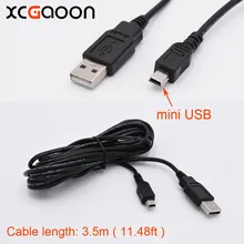 XCGaoon 10 шт. качественный автомобильный зарядный мини USB кабель для автомобиля dvr камера видеорегистратор/gps/PAD и т. д. Кабель lengh 3,5 м