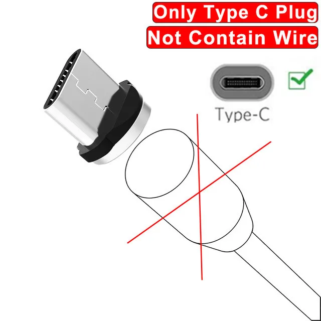 Type C Magnet Charge Cable For Motorola One Vision Power Samsung S8 S10 A20E A40 A60 A70 LG G6 Magnetic USB QC 3.0 Fast Charger - Тип штекера: Only Type C Plug
