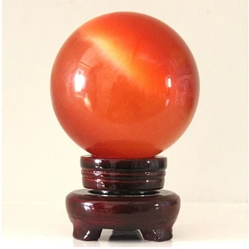 

AAA Blue Crystal cat's eye Sphere Ball 50mm +stand free shipping