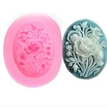 Moule artisanal en forme de roses 3D en Silicone, 1 pièce, ustensiles de cuisson, décoration pour Fondant, chocolat, sucre, DIY