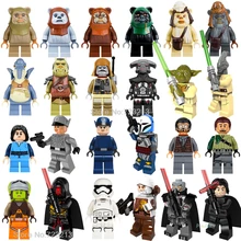 Ewok Warrior Starwars Figure Yoda Coleman Trebor Logray Tokkat Dengar Bounty Hunter Gamorrean Paploo Teebo Building Blocks Toys