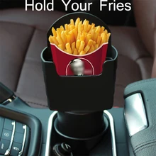 Titular Fritas HLEST Mais Novo Carro Copo do Alimento Bebida Titular Caixa de Armazenamento de Materiais de Grau Alimentício Balde Viagem Comer no carro vermelho e Preto