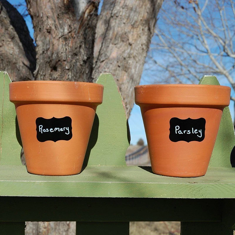 100Pcs Blackboard Sticker Reusable Kitchen Label Stickers Jam Jar Labels Organizer Chalkboard Wall Sticker Board Decals Oily Pen