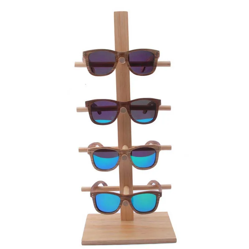 Wooden Jewelry Sunglasses Display Shelf Multi Layer Solid Wood Frames Wholesale Sunglasses