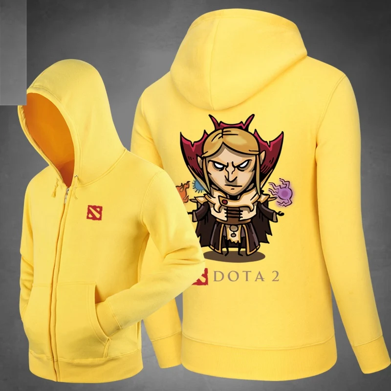 Горячая Dota2 милый мультфильм Invoker Carl Толстовка популярный герой мужские хлопковые толстовки Толстовка боковые карманы Верхняя одежда унисекс пальто на молнии