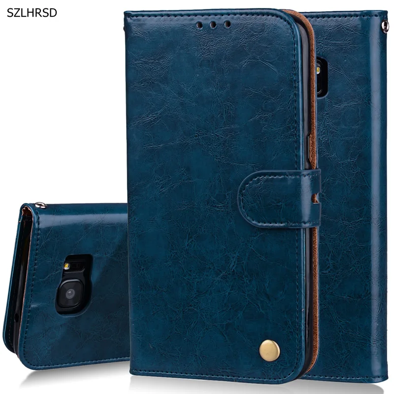 Luxury PU Leather For Samsung Galaxy S7 / S7 Edge Case Silicon Cover