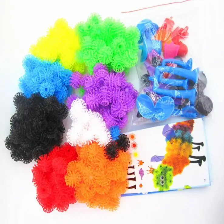 

1000PCS/Set Assemble 3D Puzzle DIY Puff Ball Squeezed Ball Creative Thorn Ball Creative Handmade Educational Toys Without Box