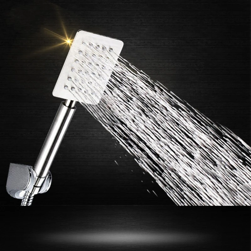 New Modern Super Slim Water Saver Stainless Steel Shower Head Handheld