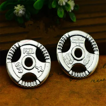 

30pc/lot DIY jewelry accessories, 32 mm ancient silver weight plate pendant free shipping